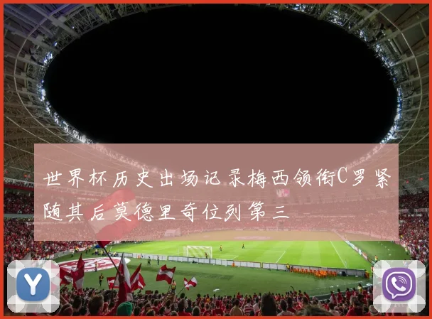 世界杯历史出场记录梅西领衔C罗紧随其后莫德里奇位列第三